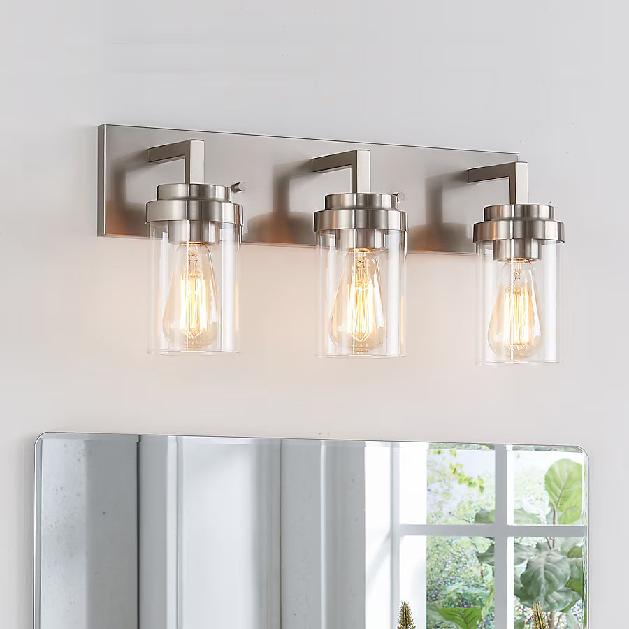 KAWOTI Olan 20.5-in 3 -Light Brushed Nickel Traditional Vanity light
