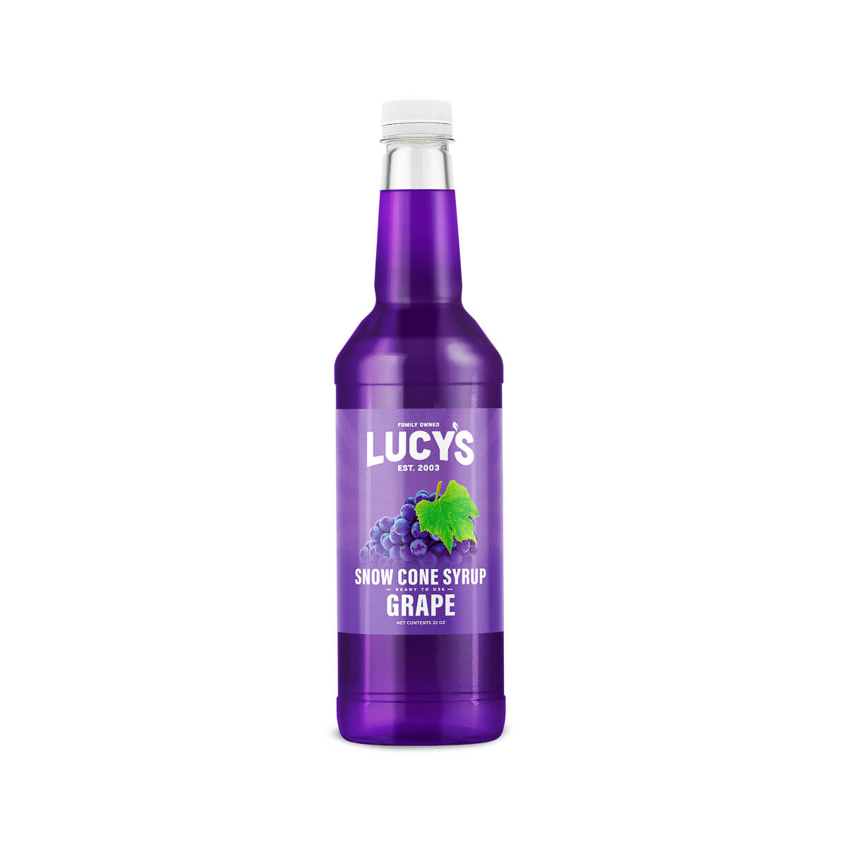 Lucy Grape Snow Cone Syrup 32 oz. Bottle