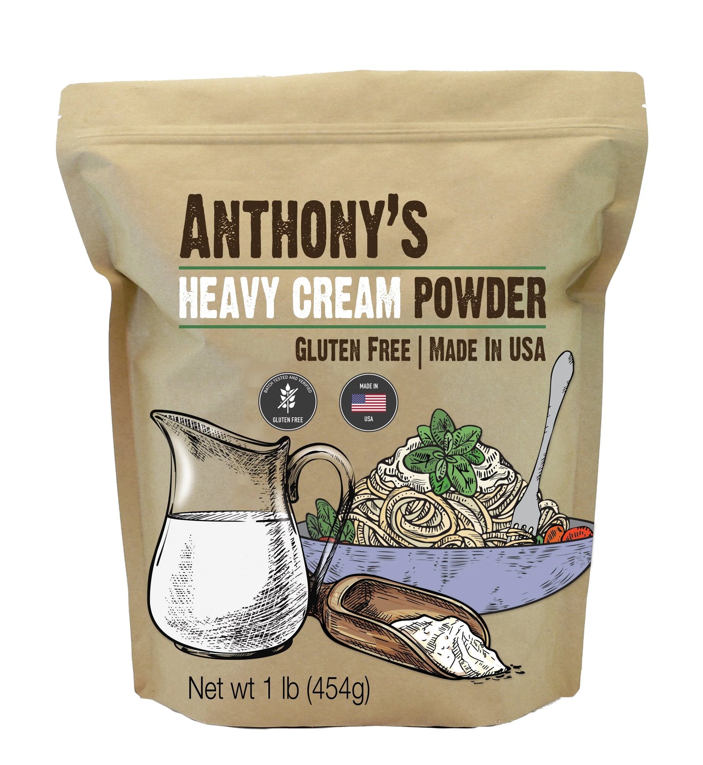 Heavy Cream Powder: Batch Tested Gluten-Free, Made in USA