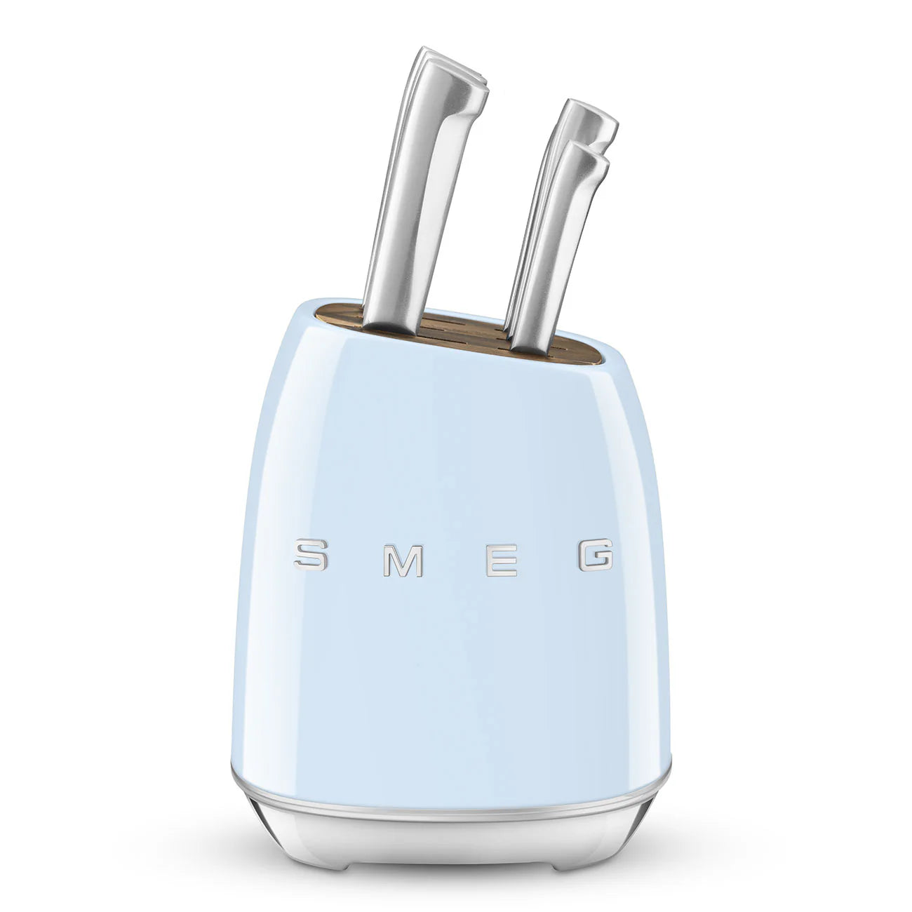 Knife Block Set – Retro-Style Pastel Blue