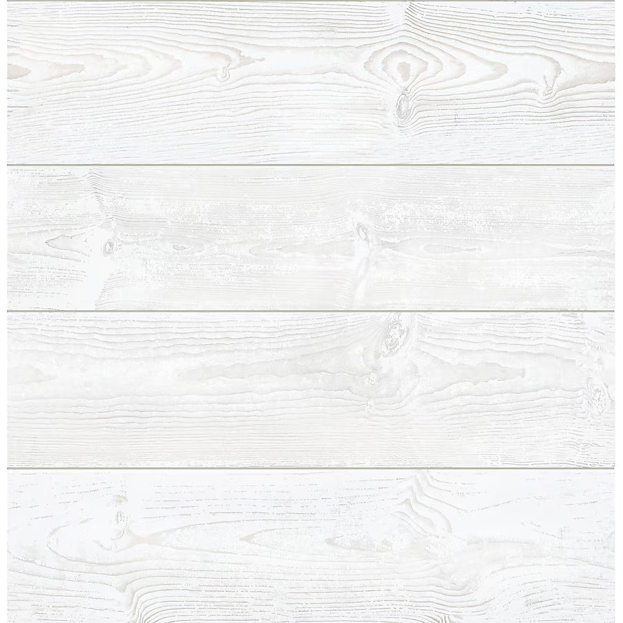Scott Living 30.75-sq ft White Vinyl Textured Wood 3D Self-adhesive Peel and Stick Wallpaper