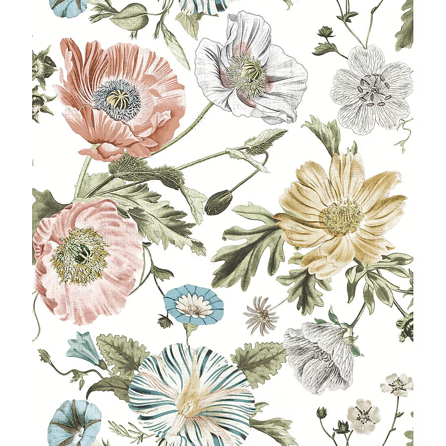 RoomMates 30.75-sq ft Pink Vinyl Floral Self-adhesive Peel and Stick Wallpaper