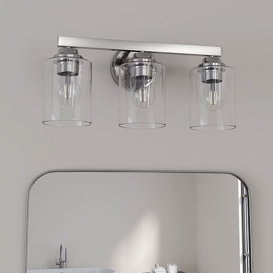 Emeryson 17.75-in 3 -Light Brushed Nickel Transitional Vanity light