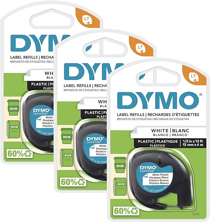 DYMO LT Plastic Labels for LetraTag Label Makers