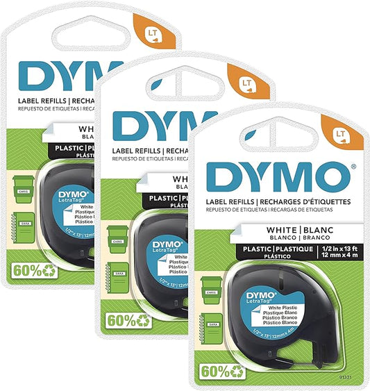 DYMO LT Plastic Labels for LetraTag Label Makers