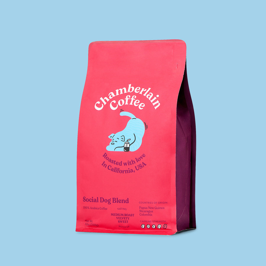 Chamberlain Coffee social dog medium roast blend bag