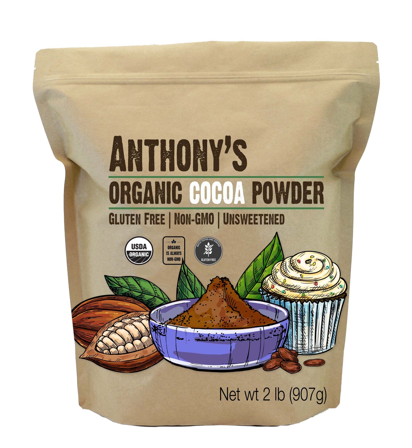 Cocoa Powder: USDA Organic & Batch Tested Gluten-Free