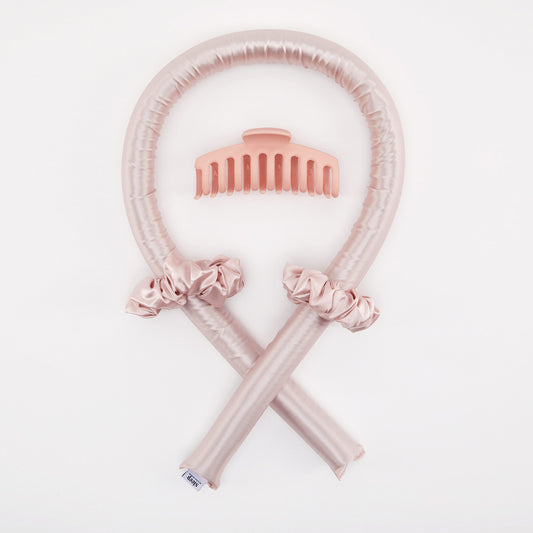 Silk WaveRod + Creaseless Silk Scrunchies + Claw Clip