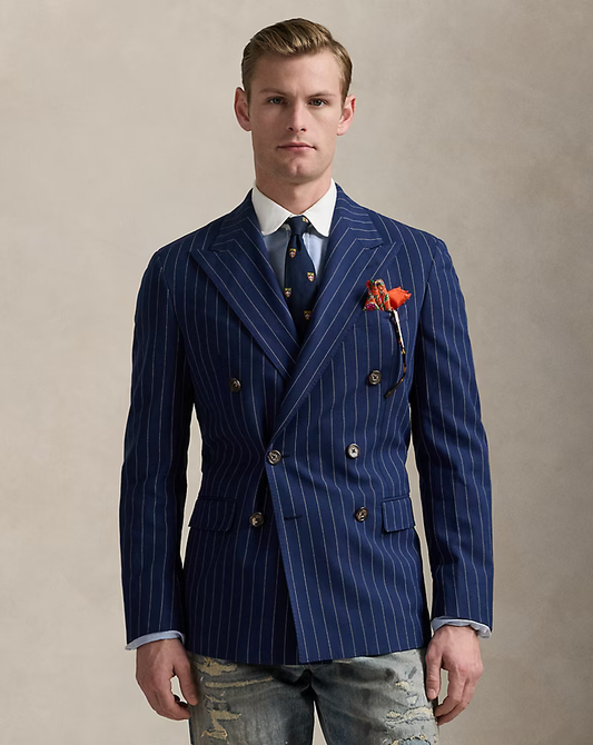 Polo Tailored Rope-Stripe Suit Jacket